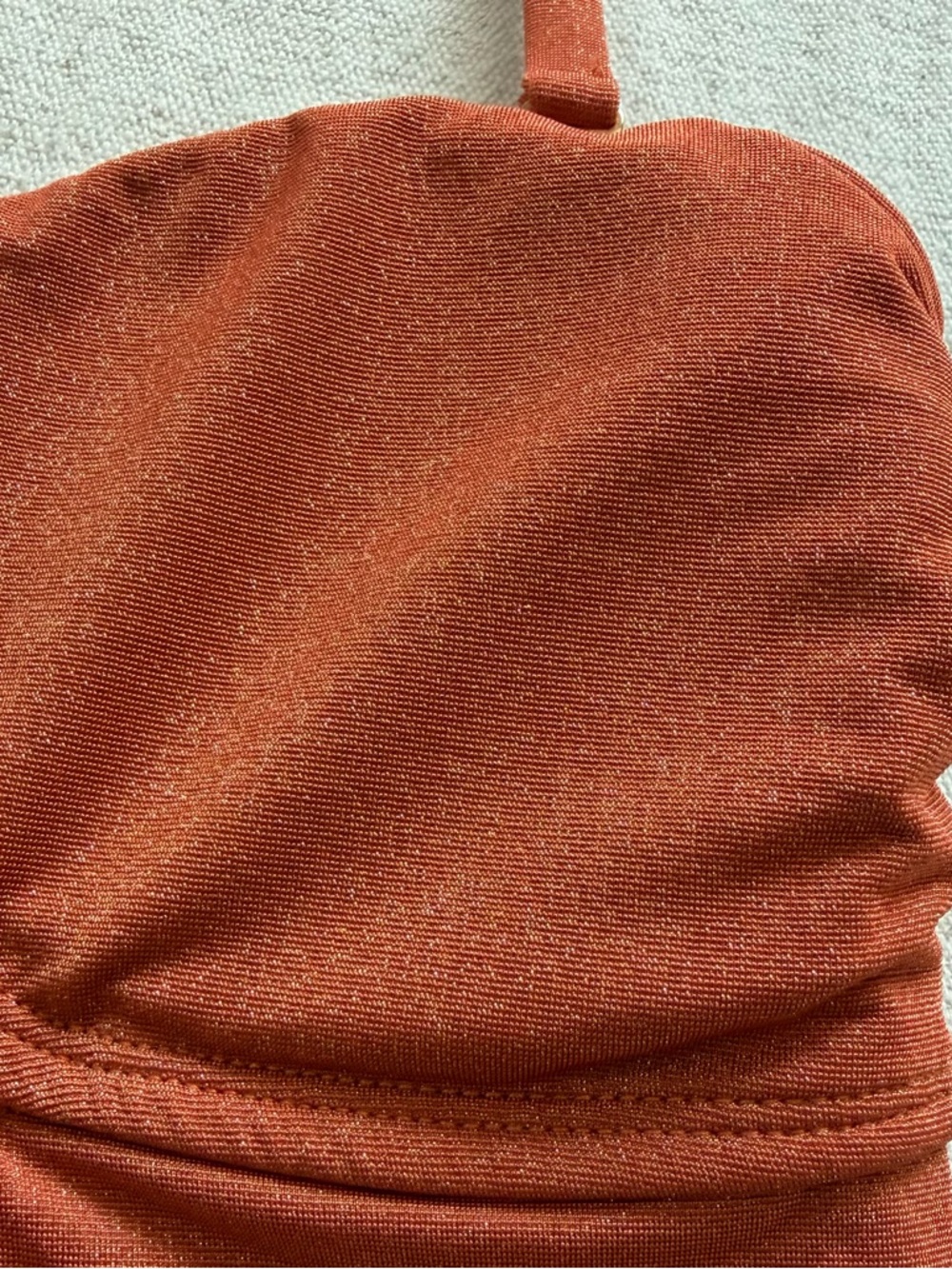 NWT Cupshe Metallic Burnt Orange O-Ring Cutout One Piece Swimsuit Monokini Med M - Picture 4 of 10